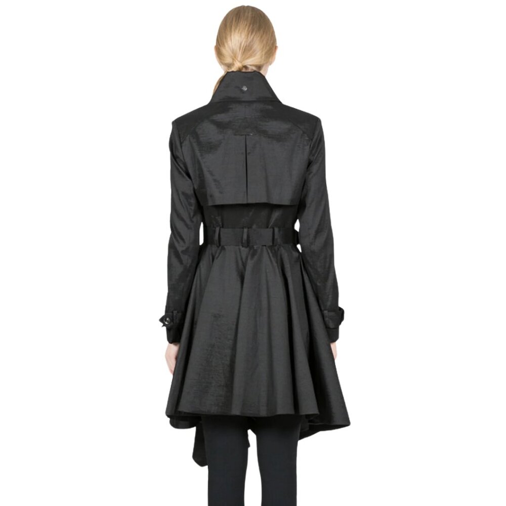 Belle Fare Elegant Black Trench Coat | Boutique - Picture 2 of 8